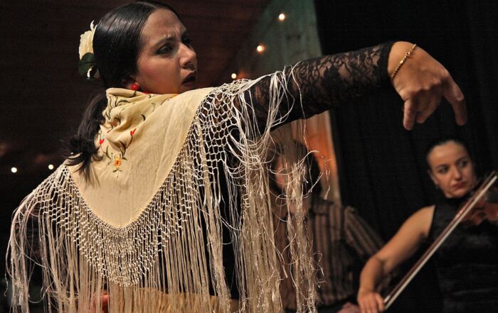 Photo of dancing Hispanic woman